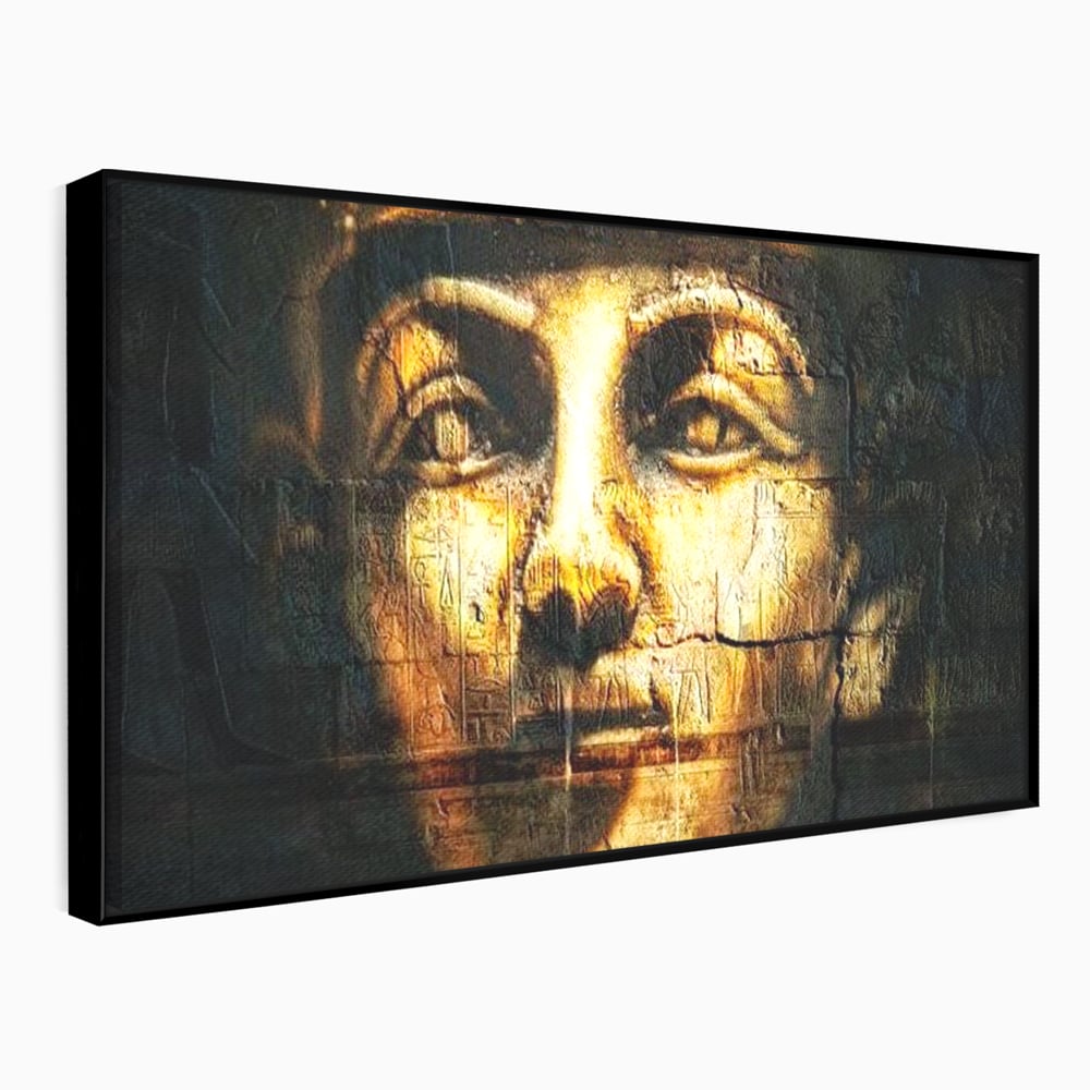 Leinwandbilder Premium, LuxCanva® O1051, Der ewige Tutanchamun, Pharao, Blick, Ägypten, Antike, Antike, Gesicht, Nil, Götter, Götter, Hieroglyphen, Geschichte, Mysterium, Mythologie, Königtum, Heilig, Symbolisch, Büro, Wohnen, Schlafzimmer