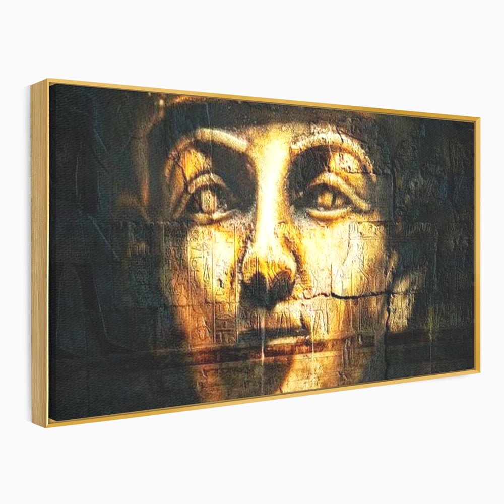 Leinwandbilder Premium, LuxCanva® O1051, Der ewige Tutanchamun, Pharao, Blick, Ägypten, Antike, Antike, Gesicht, Nil, Götter, Götter, Hieroglyphen, Geschichte, Mysterium, Mythologie, Königtum, Heilig, Symbolisch, Büro, Wohnen, Schlafzimmer