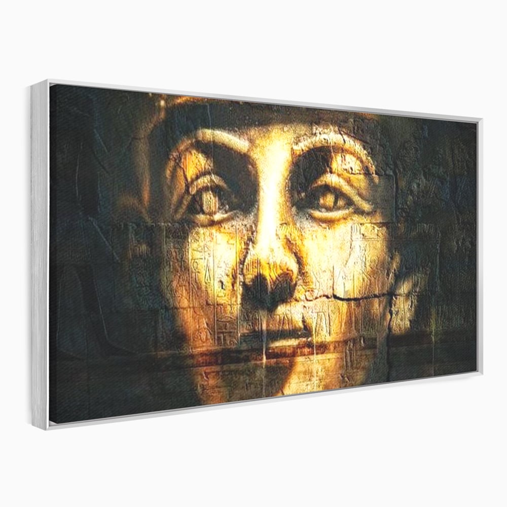 Leinwandbilder Premium, LuxCanva® O1051, Der ewige Tutanchamun, Pharao, Blick, Ägypten, Antike, Antike, Gesicht, Nil, Götter, Götter, Hieroglyphen, Geschichte, Mysterium, Mythologie, Königtum, Heilig, Symbolisch, Büro, Wohnen, Schlafzimmer