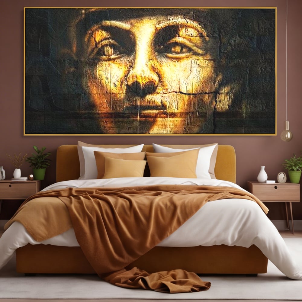 Leinwandbilder Premium, LuxCanva® O1051, Der ewige Tutanchamun, Pharao, Blick, Ägypten, Antike, Antike, Gesicht, Nil, Götter, Götter, Hieroglyphen, Geschichte, Mysterium, Mythologie, Königtum, Heilig, Symbolisch, Büro, Wohnen, Schlafzimmer