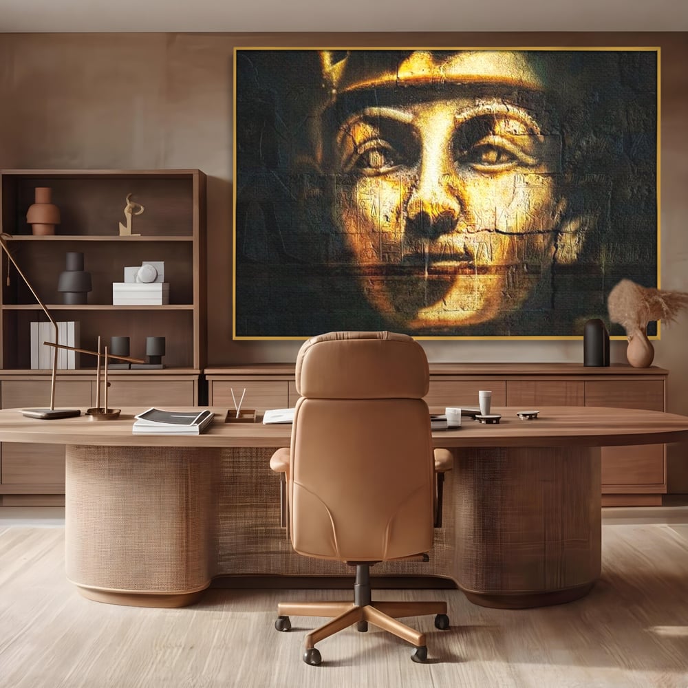 Leinwandbilder Premium, LuxCanva® O1051, Der ewige Tutanchamun, Pharao, Blick, Ägypten, Antike, Antike, Gesicht, Nil, Götter, Götter, Hieroglyphen, Geschichte, Mysterium, Mythologie, Königtum, Heilig, Symbolisch, Büro, Wohnen, Schlafzimmer