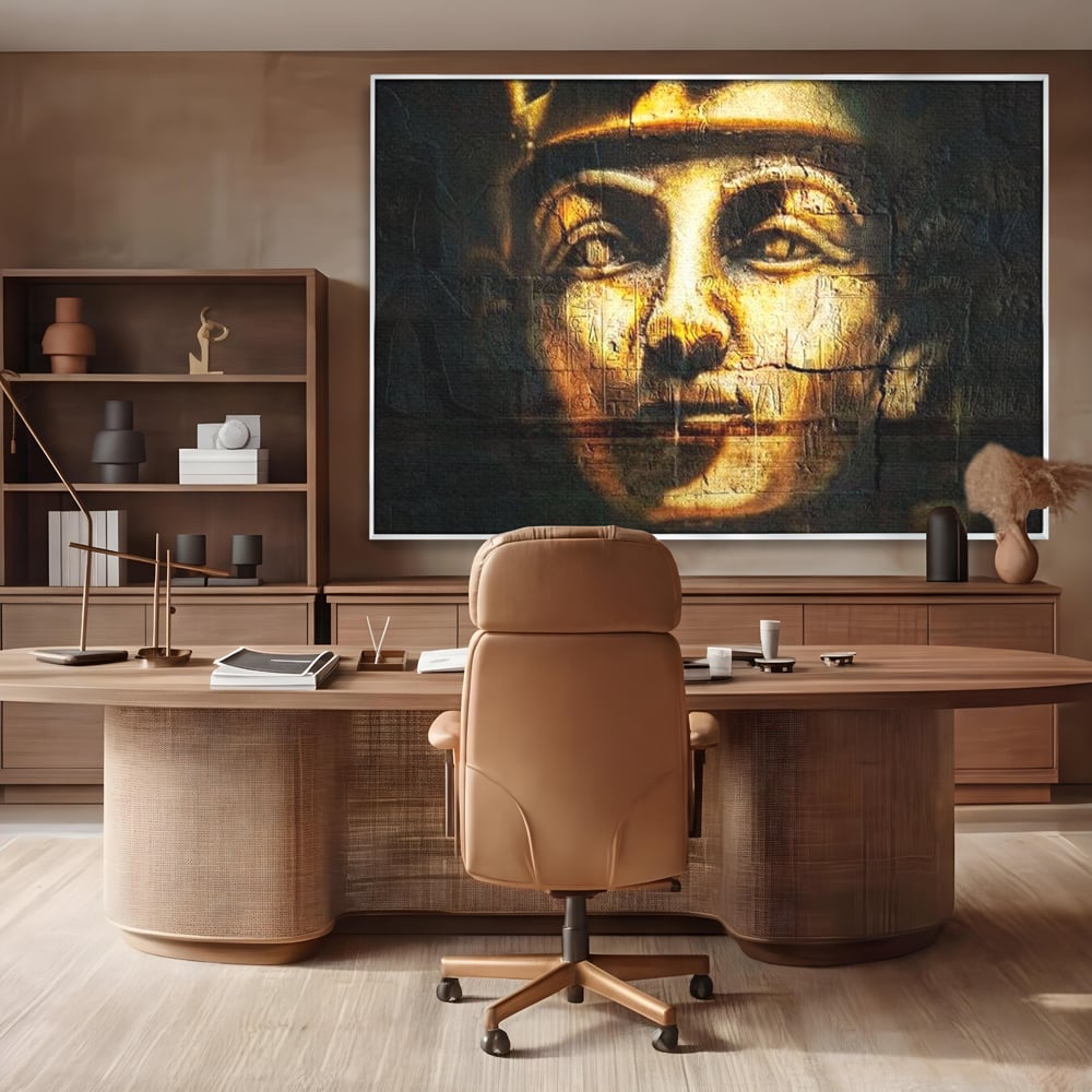 Leinwandbilder Premium, LuxCanva® O1051, Der ewige Tutanchamun, Pharao, Blick, Ägypten, Antike, Antike, Gesicht, Nil, Götter, Götter, Hieroglyphen, Geschichte, Mysterium, Mythologie, Königtum, Heilig, Symbolisch, Büro, Wohnen, Schlafzimmer