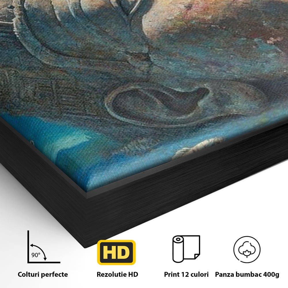 Tablou Canvas Premium, LuxCanva® O1052, Faraonul din Adancuri, Scufundat, Tacere, Liniste, Pierdut, Somn, Ocean, Mostenire, Egipt, Nil, Civilizatie, Timp, Subacvatic, Etern, Birou, Living, Dormitor