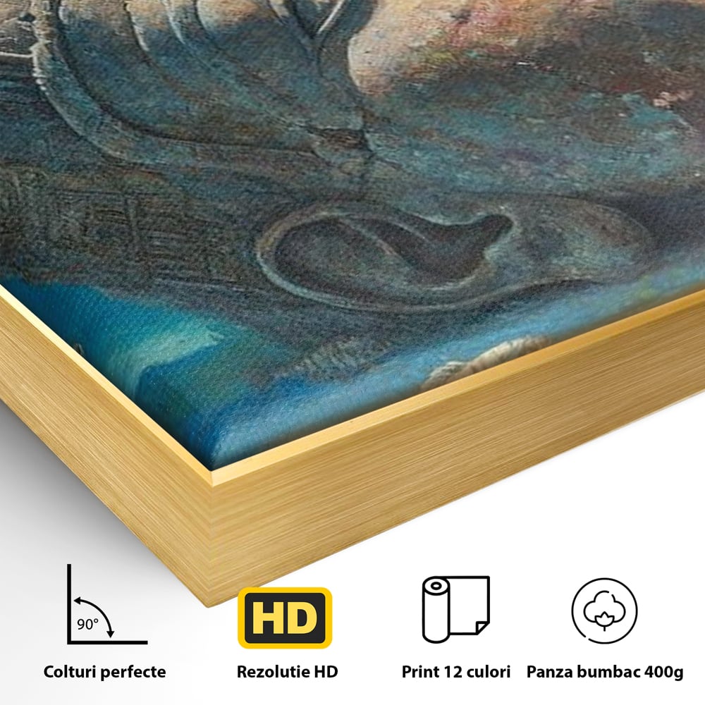Tablou Canvas Premium, LuxCanva® O1052, Faraonul din Adancuri, Scufundat, Tacere, Liniste, Pierdut, Somn, Ocean, Mostenire, Egipt, Nil, Civilizatie, Timp, Subacvatic, Etern, Birou, Living, Dormitor