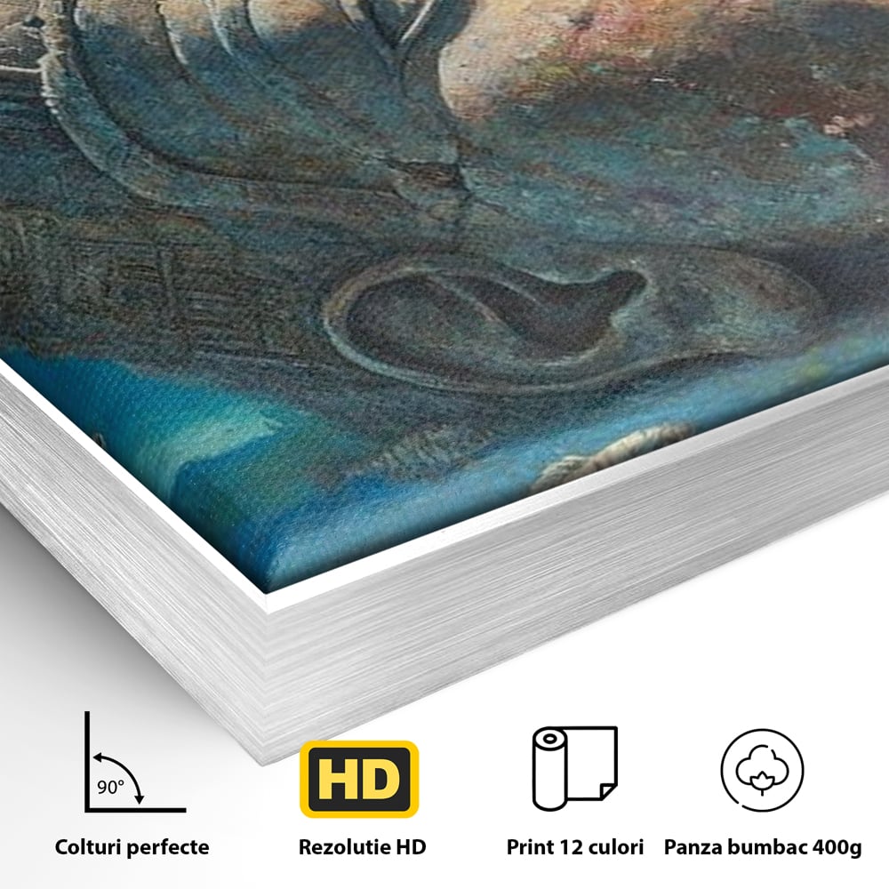 Tablou Canvas Premium, LuxCanva® O1052, Faraonul din Adancuri, Scufundat, Tacere, Liniste, Pierdut, Somn, Ocean, Mostenire, Egipt, Nil, Civilizatie, Timp, Subacvatic, Etern, Birou, Living, Dormitor