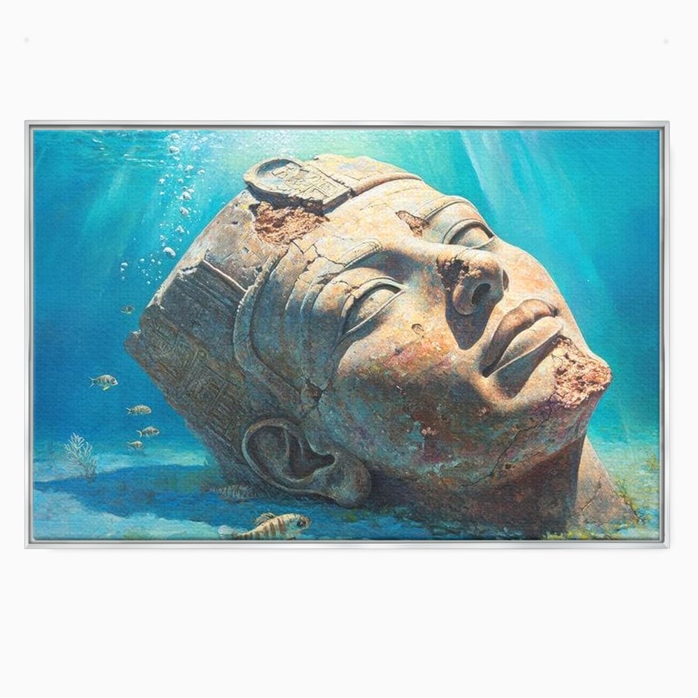 Tablou Canvas Premium, LuxCanva® O1052, Faraonul din Adancuri, Scufundat, Tacere, Liniste, Pierdut, Somn, Ocean, Mostenire, Egipt, Nil, Civilizatie, Timp, Subacvatic, Etern, Birou, Living, Dormitor