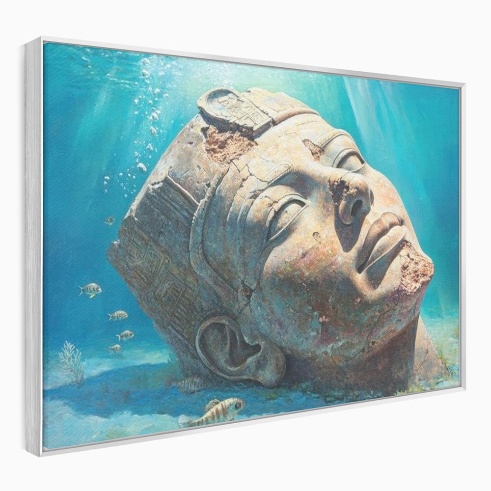 Tablou Canvas Premium, LuxCanva® O1052, Faraonul din Adancuri, Scufundat, Tacere, Liniste, Pierdut, Somn, Ocean, Mostenire, Egipt, Nil, Civilizatie, Timp, Subacvatic, Etern, Birou, Living, Dormitor