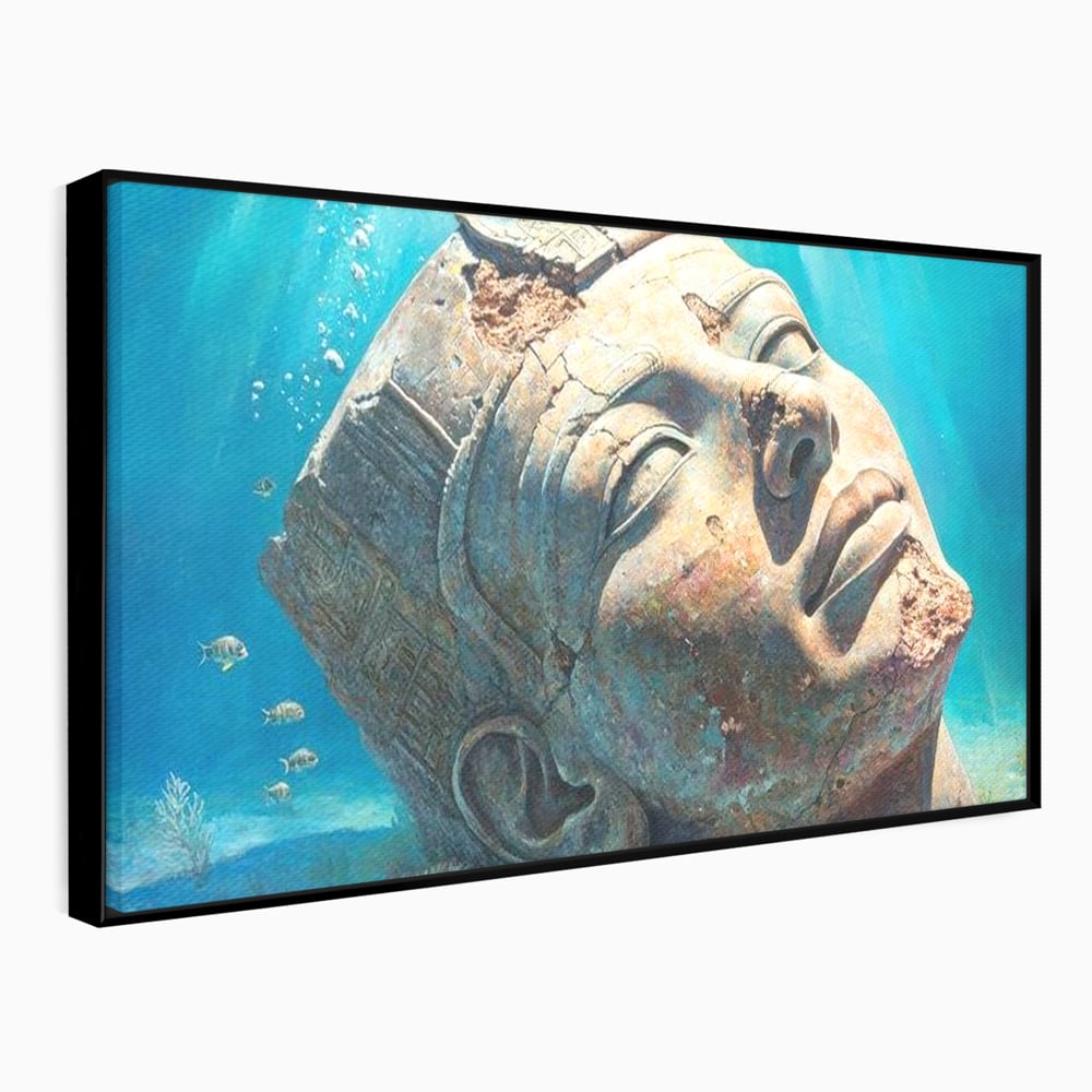Tablou Canvas Premium, LuxCanva® O1052, Faraonul din Adancuri, Scufundat, Tacere, Liniste, Pierdut, Somn, Ocean, Mostenire, Egipt, Nil, Civilizatie, Timp, Subacvatic, Etern, Birou, Living, Dormitor