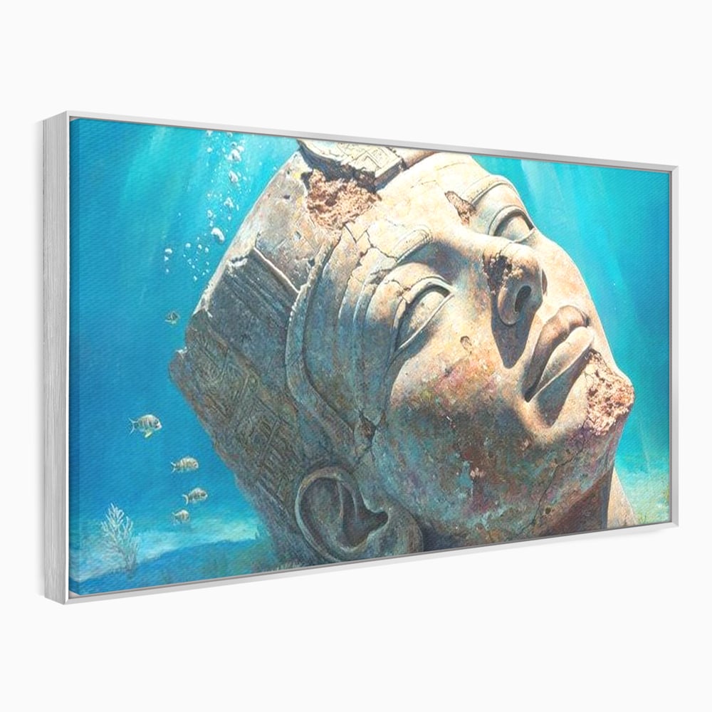 Tablou Canvas Premium, LuxCanva® O1052, Faraonul din Adancuri, Scufundat, Tacere, Liniste, Pierdut, Somn, Ocean, Mostenire, Egipt, Nil, Civilizatie, Timp, Subacvatic, Etern, Birou, Living, Dormitor