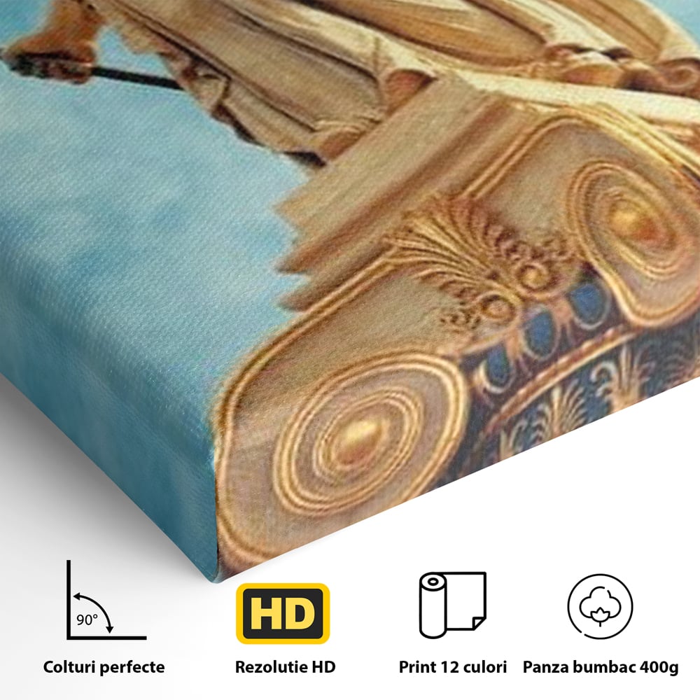 Tablou Canvas Premium, LuxCanva® O1053, Athena, Lumina Greciei, Zeita, Intelepciune, Strajer, Spirit, Acropole, Regina, Simbol, Putere, Divina, Mitologie, Istorie, Protectie, Birou, Living, Dormitor