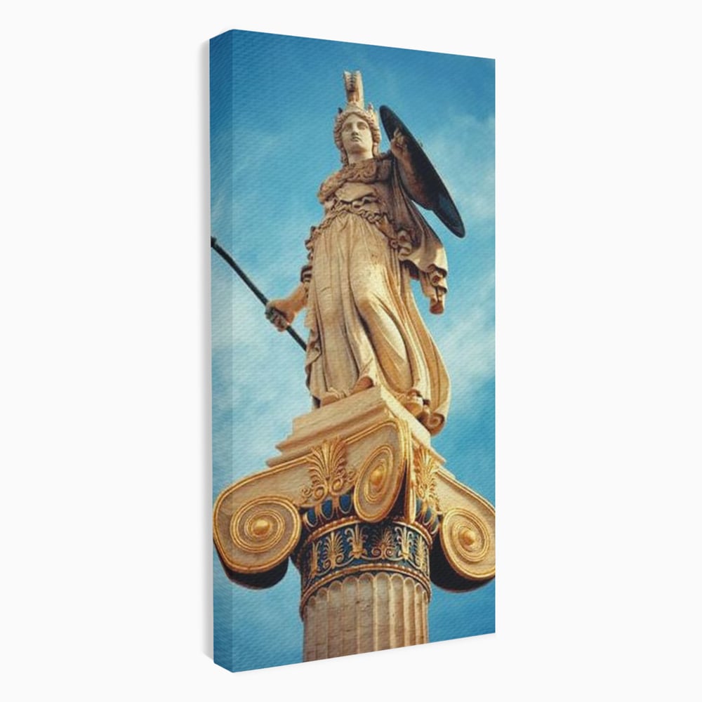 Tablou Canvas Premium, LuxCanva® O1053, Athena, Lumina Greciei, Zeita, Intelepciune, Strajer, Spirit, Acropole, Regina, Simbol, Putere, Divina, Mitologie, Istorie, Protectie, Birou, Living, Dormitor