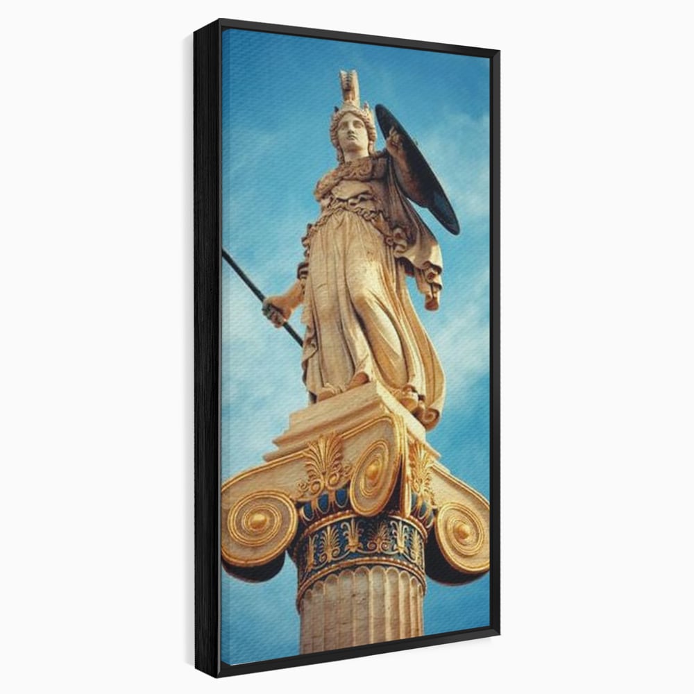 Tablou Canvas Premium, LuxCanva® O1053, Athena, Lumina Greciei, Zeita, Intelepciune, Strajer, Spirit, Acropole, Regina, Simbol, Putere, Divina, Mitologie, Istorie, Protectie, Birou, Living, Dormitor
