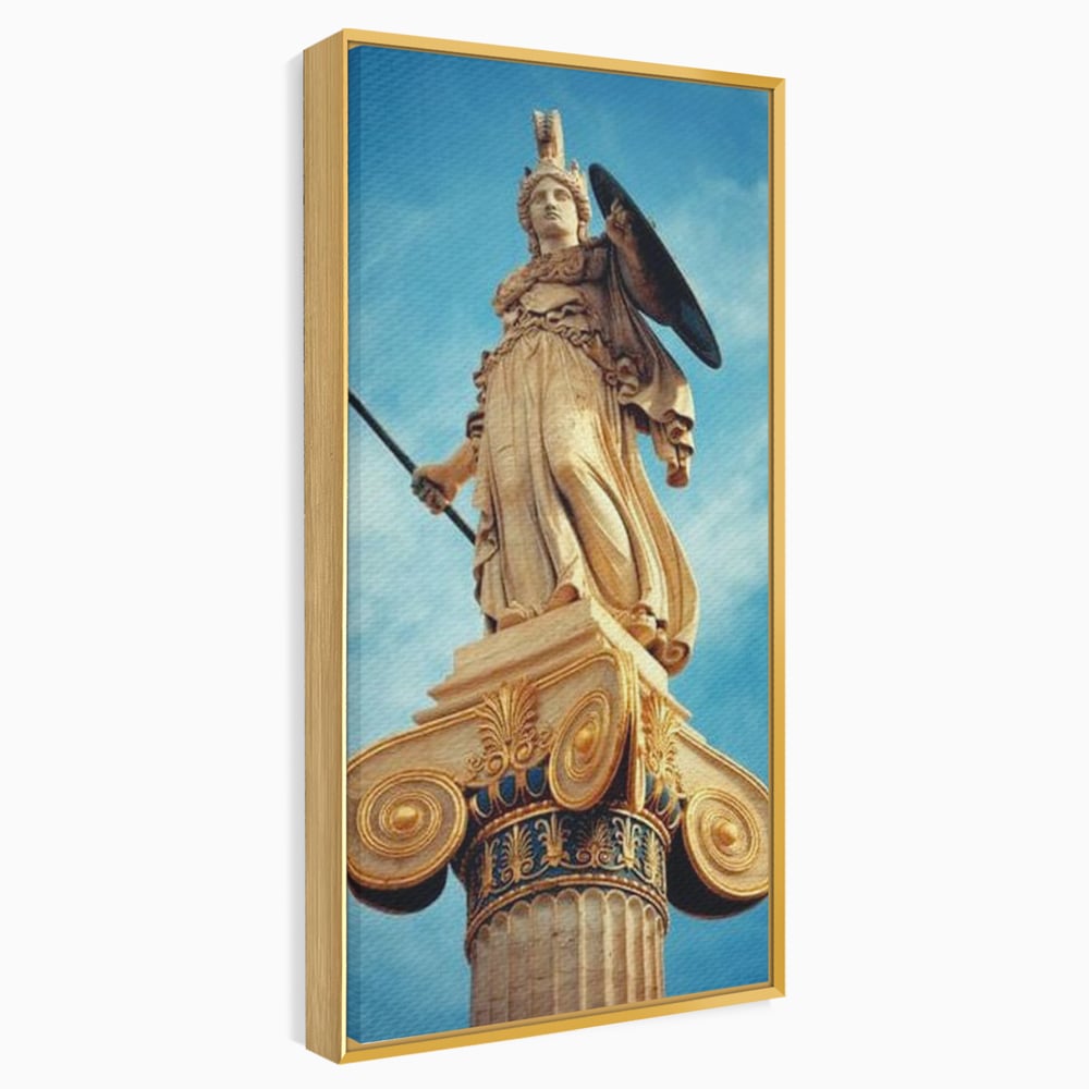 Tablou Canvas Premium, LuxCanva® O1053, Athena, Lumina Greciei, Zeita, Intelepciune, Strajer, Spirit, Acropole, Regina, Simbol, Putere, Divina, Mitologie, Istorie, Protectie, Birou, Living, Dormitor