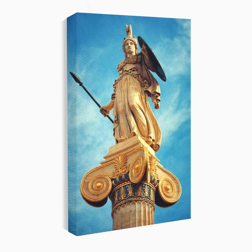Tablou Canvas Premium, LuxCanva® O1053, Athena, Lumina Greciei, Zeita, Intelepciune, Strajer, Spirit, Acropole, Regina, Simbol, Putere, Divina, Mitologie, Istorie, Protectie, Birou, Living, Dormitor