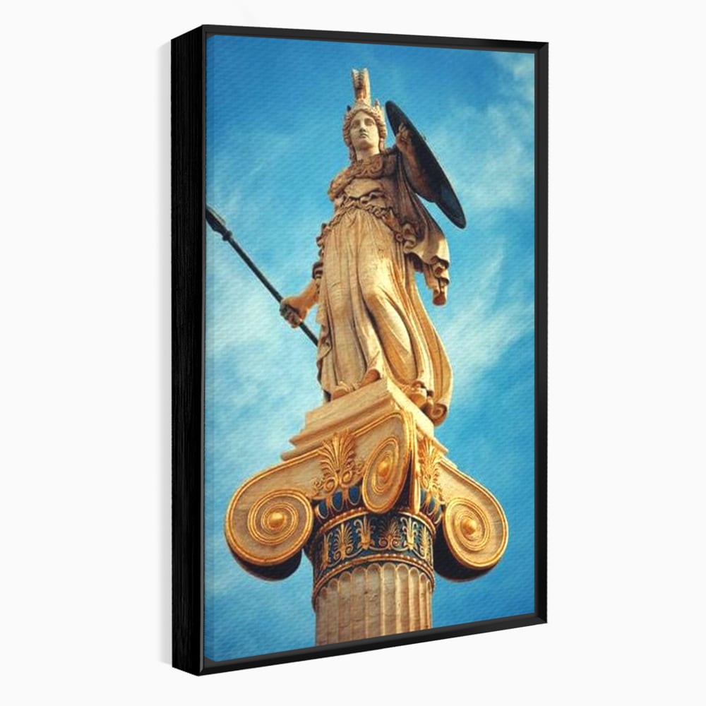 Tablou Canvas Premium, LuxCanva® O1053, Athena, Lumina Greciei, Zeita, Intelepciune, Strajer, Spirit, Acropole, Regina, Simbol, Putere, Divina, Mitologie, Istorie, Protectie, Birou, Living, Dormitor