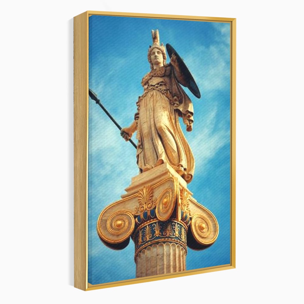 Tablou Canvas Premium, LuxCanva® O1053, Athena, Lumina Greciei, Zeita, Intelepciune, Strajer, Spirit, Acropole, Regina, Simbol, Putere, Divina, Mitologie, Istorie, Protectie, Birou, Living, Dormitor