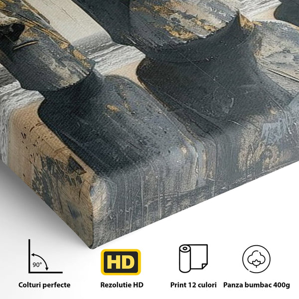 Leinwandbilder Premium, LuxCanva® O1056, Osterinsel Mysterien, Wächter, Wächter, Moai, Moai, Moai, Gesichter, Gesichter, Seiden, Stein, Chile, Zivilisation, verloren, Statuen, Pazifik, Kultur, Büro, Wohnen, Schlafzimmer