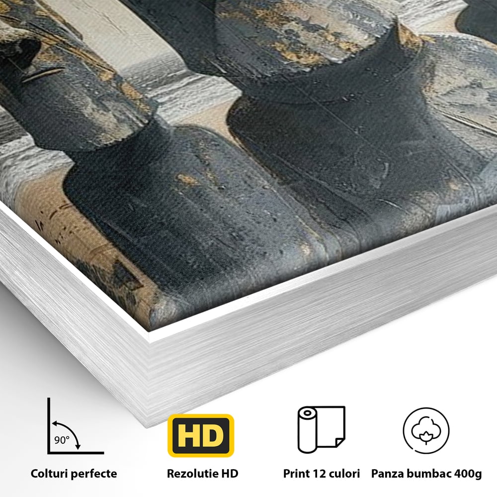 Leinwandbilder Premium, LuxCanva® O1056, Osterinsel Mysterien, Wächter, Wächter, Moai, Moai, Moai, Gesichter, Gesichter, Seiden, Stein, Chile, Zivilisation, verloren, Statuen, Pazifik, Kultur, Büro, Wohnen, Schlafzimmer