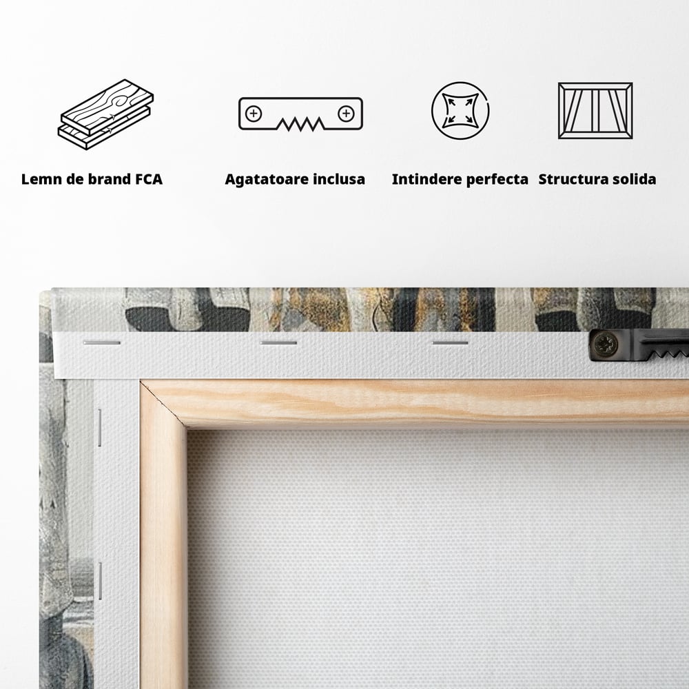 Leinwandbilder Premium, LuxCanva® O1056, Osterinsel Mysterien, Wächter, Wächter, Moai, Moai, Moai, Gesichter, Gesichter, Seiden, Stein, Chile, Zivilisation, verloren, Statuen, Pazifik, Kultur, Büro, Wohnen, Schlafzimmer
