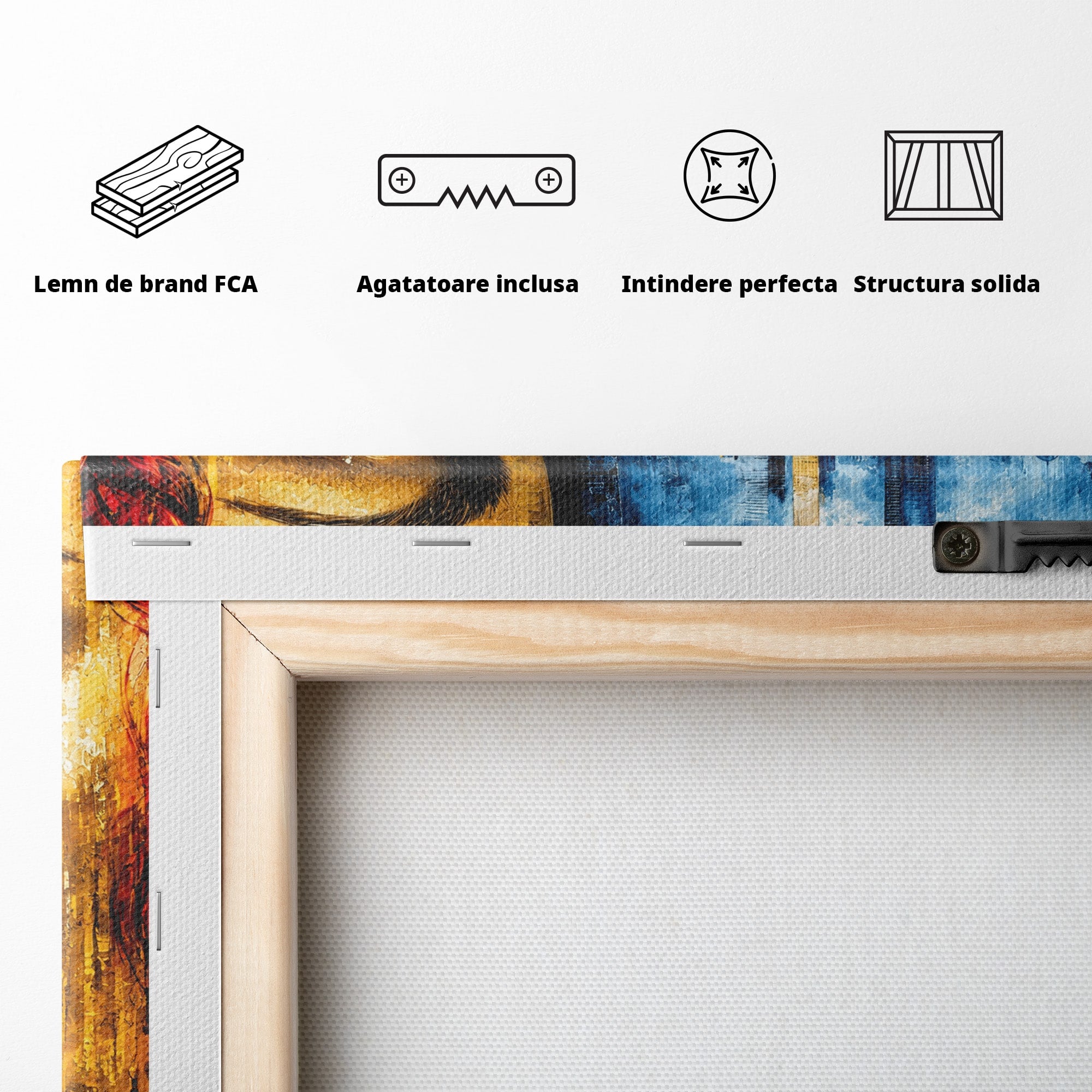 Tablou Canvas Premium LuxCanva® O1067, Portret Urban Pian, Portret, Oras, Pian, Arta, Living, Culori Vibrante
