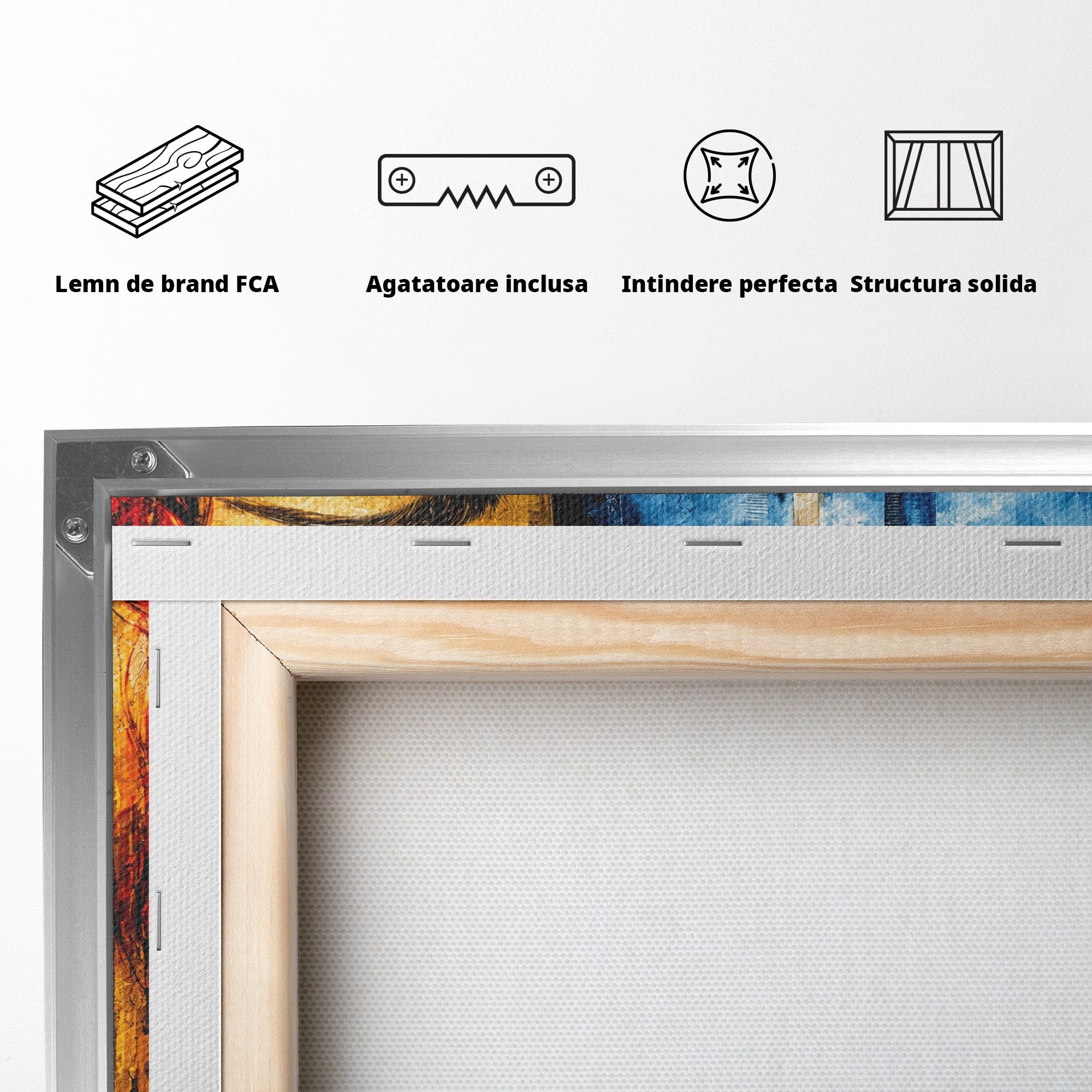Tablou Canvas Premium LuxCanva® O1067, Portret Urban Pian, Portret, Oras, Pian, Arta, Living, Culori Vibrante