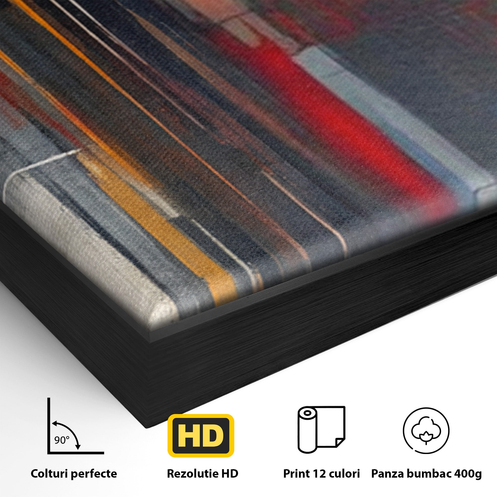Set 2 Tablouri Canvas Premium LuxCanva® O2-1025, Fragmente de Infinit, Foc, Tacere, Adanc, Ecou, Timp, Destin, Ziduri, Labirint, Ardere, Fracturi, Apus, Umbre, Oras, Geometrii, Birou, Living, Dormitor
