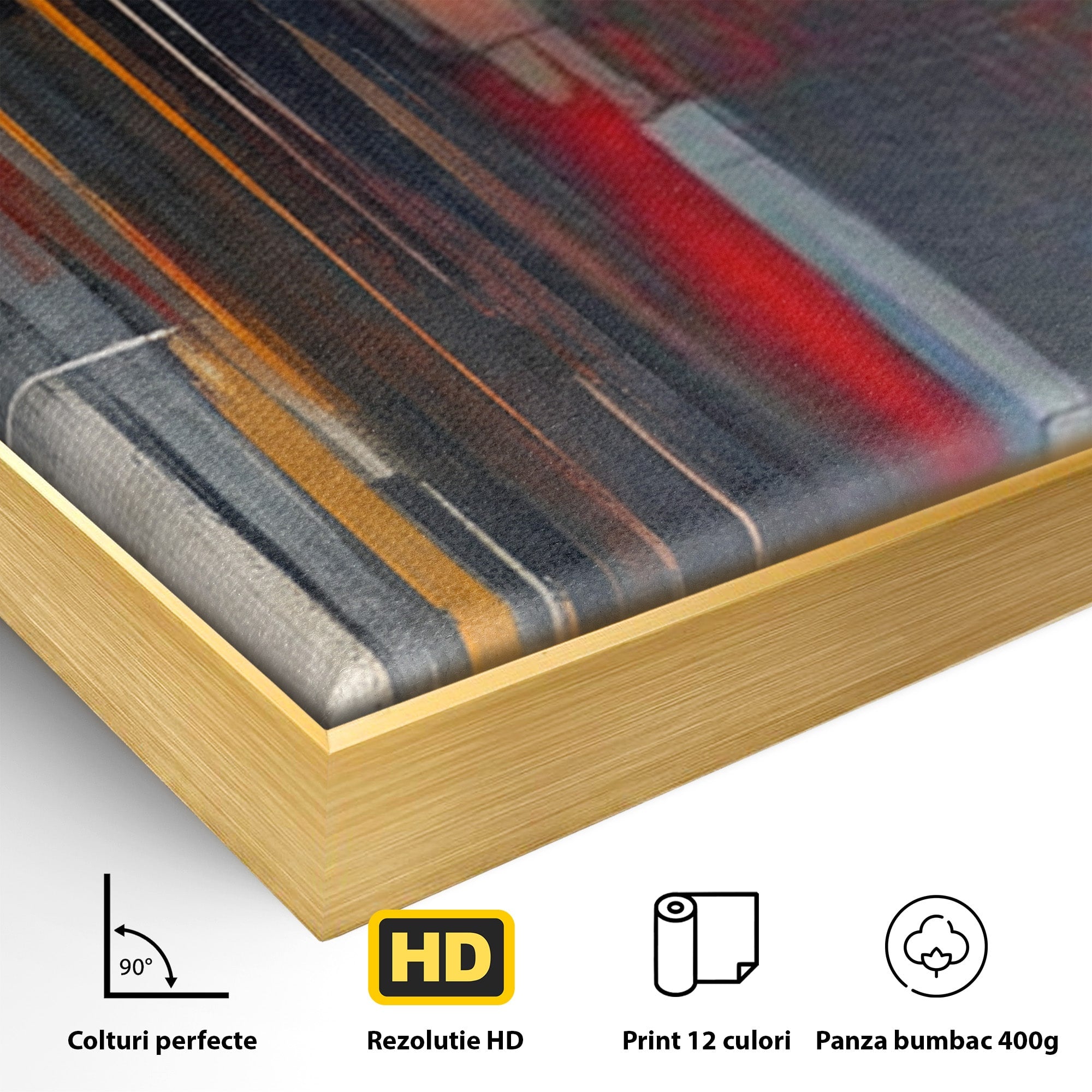 Set 2 Tablouri Canvas Premium LuxCanva® O2-1025, Fragmente de Infinit, Foc, Tacere, Adanc, Ecou, Timp, Destin, Ziduri, Labirint, Ardere, Fracturi, Apus, Umbre, Oras, Geometrii, Birou, Living, Dormitor