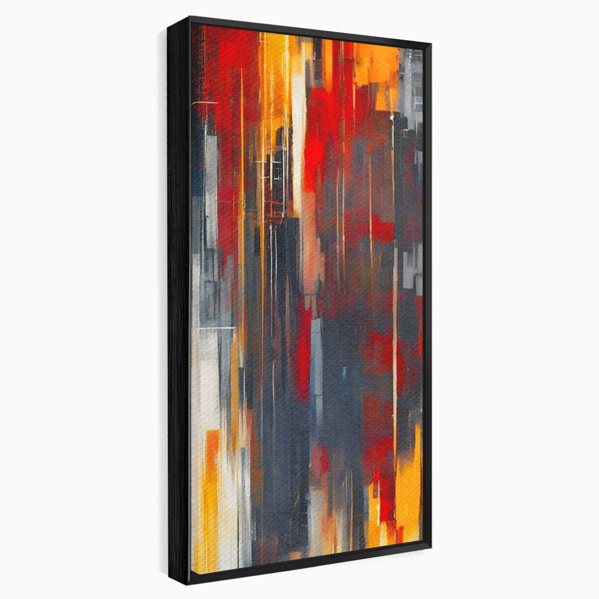 Set 2 Tablouri Canvas Premium LuxCanva® O2-1025, Fragmente de Infinit, Foc, Tacere, Adanc, Ecou, Timp, Destin, Ziduri, Labirint, Ardere, Fracturi, Apus, Umbre, Oras, Geometrii, Birou, Living, Dormitor