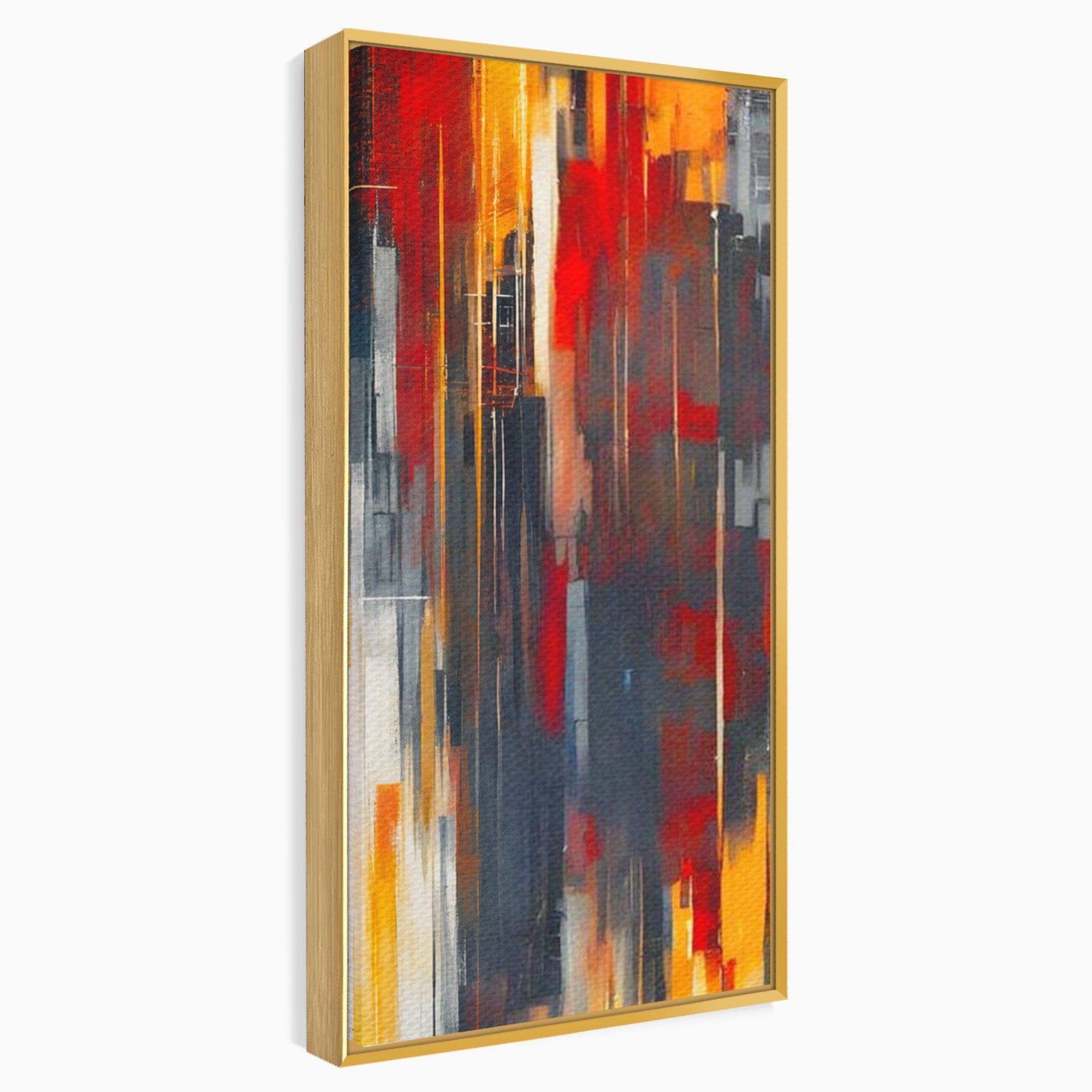 Set 2 Tablouri Canvas Premium LuxCanva® O2-1025, Fragmente de Infinit, Foc, Tacere, Adanc, Ecou, Timp, Destin, Ziduri, Labirint, Ardere, Fracturi, Apus, Umbre, Oras, Geometrii, Birou, Living, Dormitor