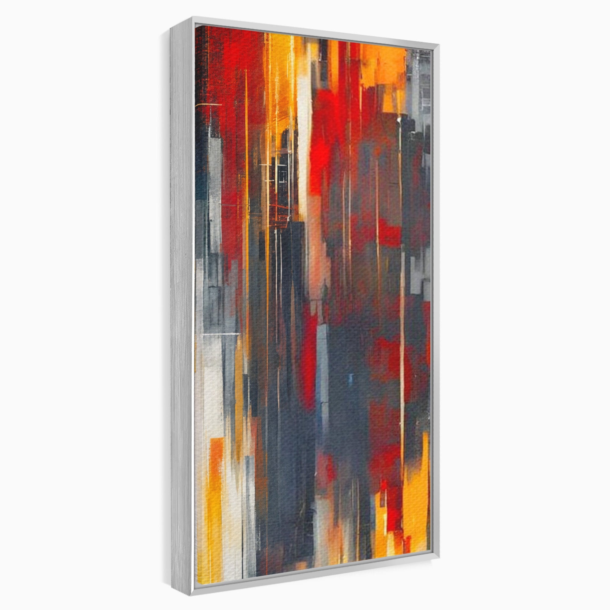 Set 2 Tablouri Canvas Premium LuxCanva® O2-1025, Fragmente de Infinit, Foc, Tacere, Adanc, Ecou, Timp, Destin, Ziduri, Labirint, Ardere, Fracturi, Apus, Umbre, Oras, Geometrii, Birou, Living, Dormitor
