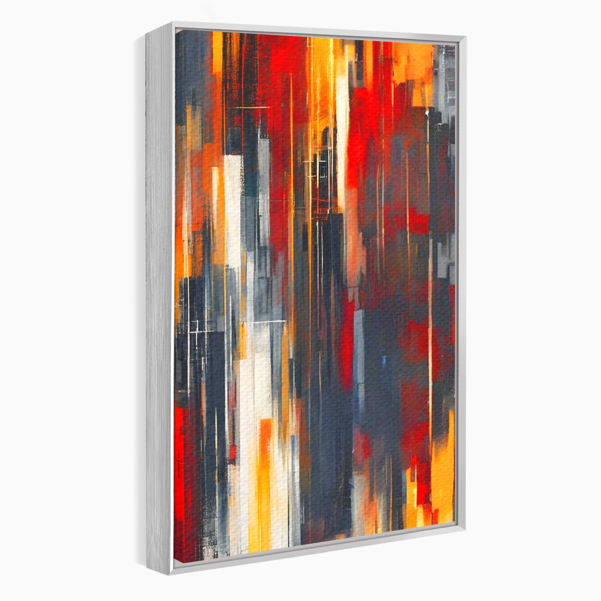 Set 2 Tablouri Canvas Premium LuxCanva® O2-1025, Fragmente de Infinit, Foc, Tacere, Adanc, Ecou, Timp, Destin, Ziduri, Labirint, Ardere, Fracturi, Apus, Umbre, Oras, Geometrii, Birou, Living, Dormitor
