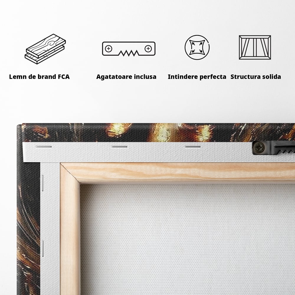 Tablou Canvas Premium, LuxCanva® P1009, Nascuta din Lumina, Zeita, Aur, Coroana, Celesta, Feminitate, Stralucire, Frumusete, Regina, Diva, Soare, Chip, Nemurire, Living, Dormitor