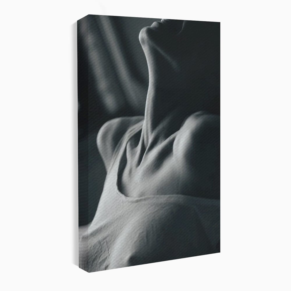 Tablou Canvas Premium, LuxCanva® P1013, Între Relaxare și Ardere, Sexy, Divin, Frumusete, Respiratie, Suspin, Dimineata, Cuplu, Asteptare, Dorinta, Fotografie, Living, Dormitor