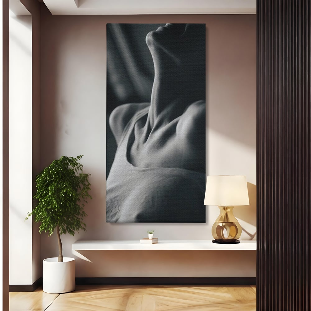Tablou Canvas Premium, LuxCanva® P1013, Între Relaxare și Ardere, Sexy, Divin, Frumusete, Respiratie, Suspin, Dimineata, Cuplu, Asteptare, Dorinta, Fotografie, Living, Dormitor