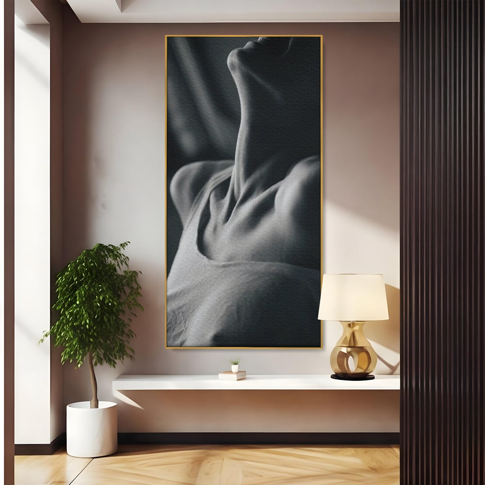 Tablou Canvas Premium, LuxCanva® P1013, Între Relaxare și Ardere, Sexy, Divin, Frumusete, Respiratie, Suspin, Dimineata, Cuplu, Asteptare, Dorinta, Fotografie, Living, Dormitor