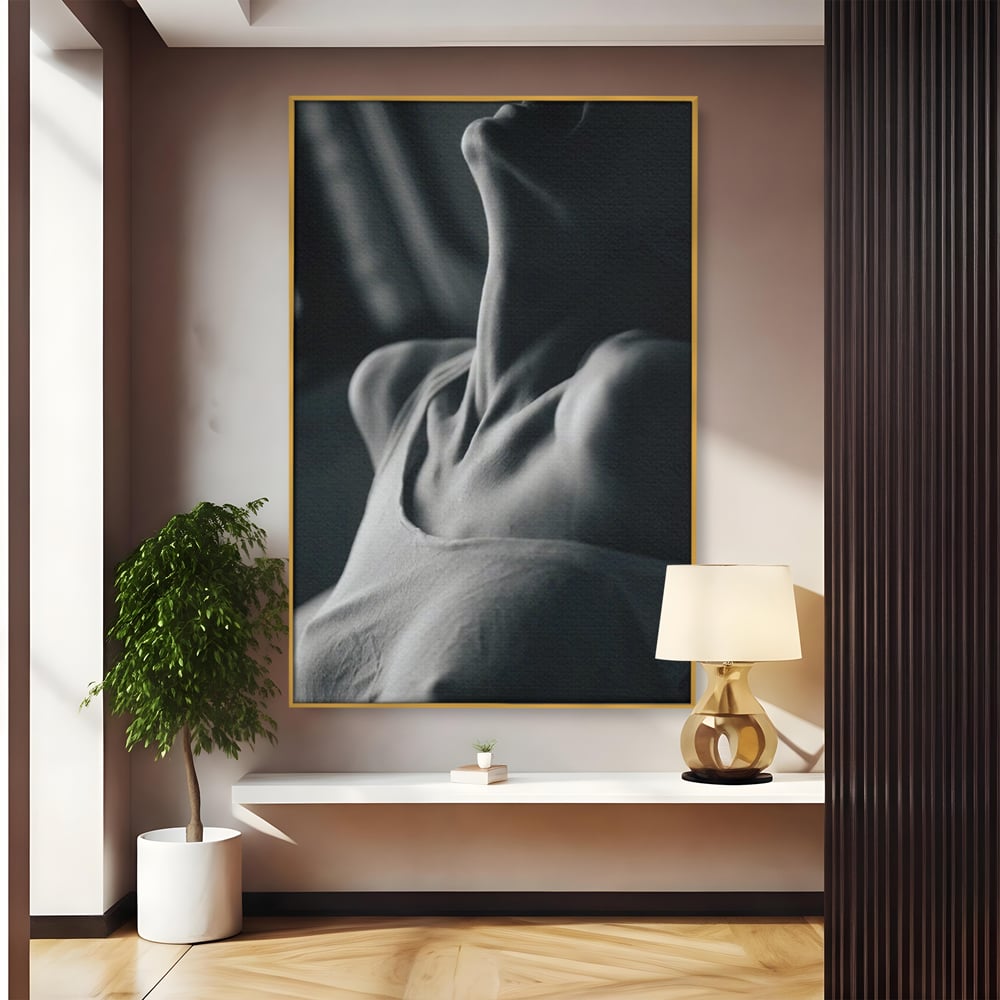 Tablou Canvas Premium, LuxCanva® P1013, Între Relaxare și Ardere, Sexy, Divin, Frumusete, Respiratie, Suspin, Dimineata, Cuplu, Asteptare, Dorinta, Fotografie, Living, Dormitor