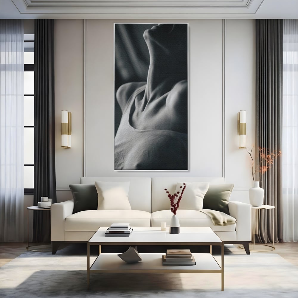 Tablou Canvas Premium, LuxCanva® P1013, Între Relaxare și Ardere, Sexy, Divin, Frumusete, Respiratie, Suspin, Dimineata, Cuplu, Asteptare, Dorinta, Fotografie, Living, Dormitor