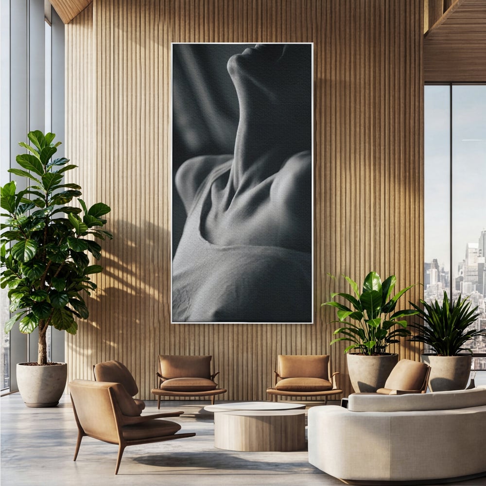 Tablou Canvas Premium, LuxCanva® P1013, Între Relaxare și Ardere, Sexy, Divin, Frumusete, Respiratie, Suspin, Dimineata, Cuplu, Asteptare, Dorinta, Fotografie, Living, Dormitor