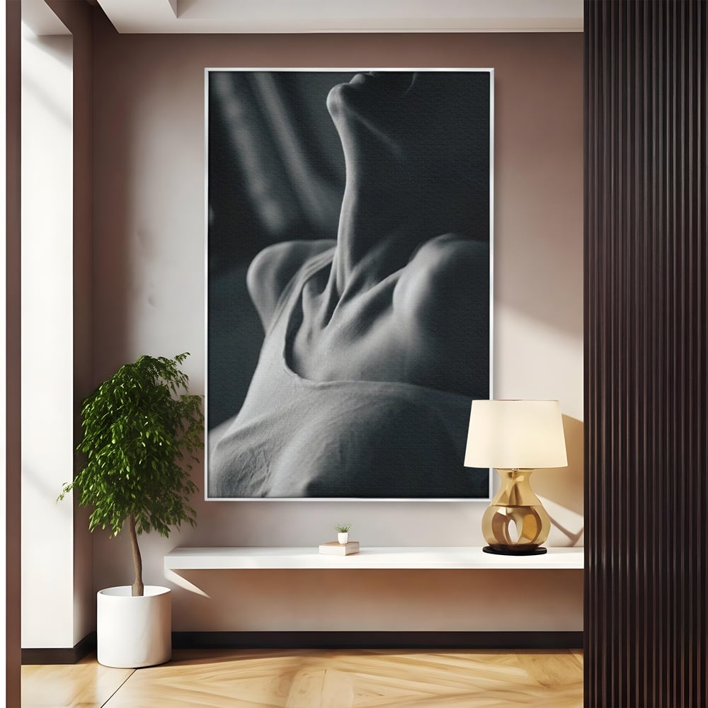 Tablou Canvas Premium, LuxCanva® P1013, Între Relaxare și Ardere, Sexy, Divin, Frumusete, Respiratie, Suspin, Dimineata, Cuplu, Asteptare, Dorinta, Fotografie, Living, Dormitor