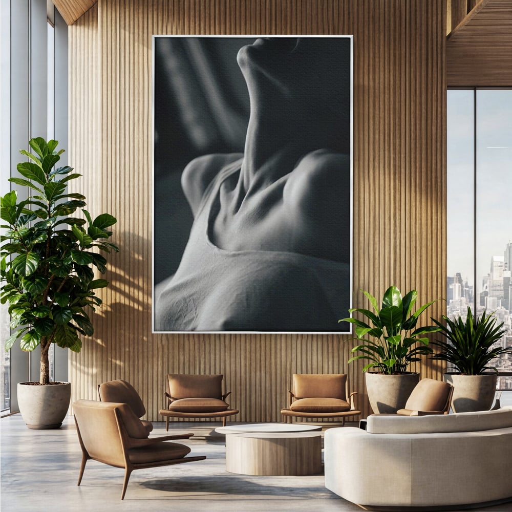 Tablou Canvas Premium, LuxCanva® P1013, Între Relaxare și Ardere, Sexy, Divin, Frumusete, Respiratie, Suspin, Dimineata, Cuplu, Asteptare, Dorinta, Fotografie, Living, Dormitor