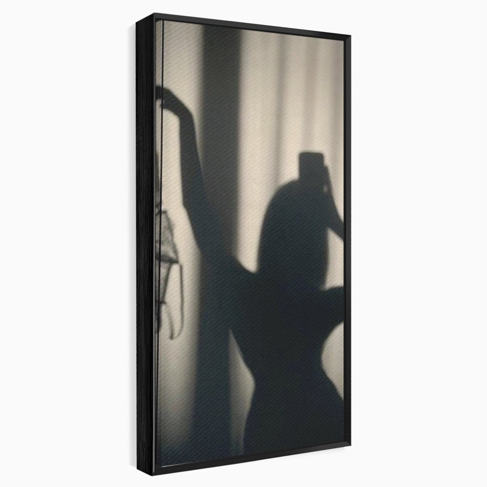 Tablou Canvas Premium, LuxCanva® P1016, Umbra Indrazneata, Silueta, Mister, Intimitate, Femeie, Senzual, Sexy, Alb, Negru, Dormitor, Living