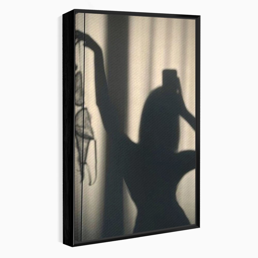 Tablou Canvas Premium, LuxCanva® P1016, Umbra Indrazneata, Silueta, Mister, Intimitate, Femeie, Senzual, Sexy, Alb, Negru, Dormitor, Living