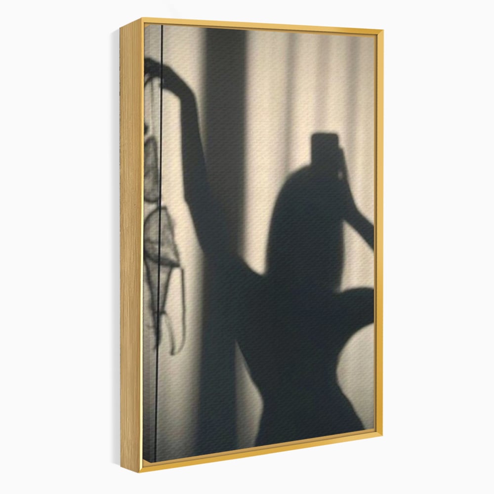Tablou Canvas Premium, LuxCanva® P1016, Umbra Indrazneata, Silueta, Mister, Intimitate, Femeie, Senzual, Sexy, Alb, Negru, Dormitor, Living