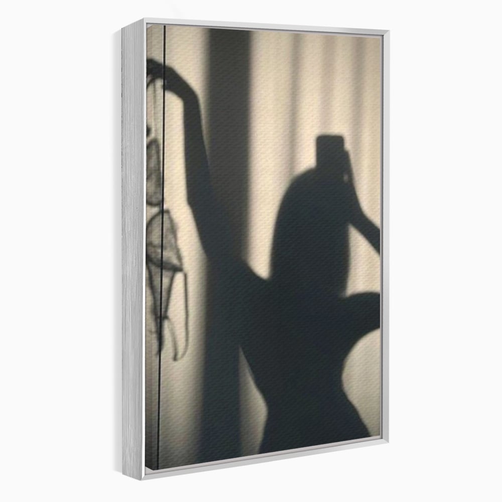 Tablou Canvas Premium, LuxCanva® P1016, Umbra Indrazneata, Silueta, Mister, Intimitate, Femeie, Senzual, Sexy, Alb, Negru, Dormitor, Living