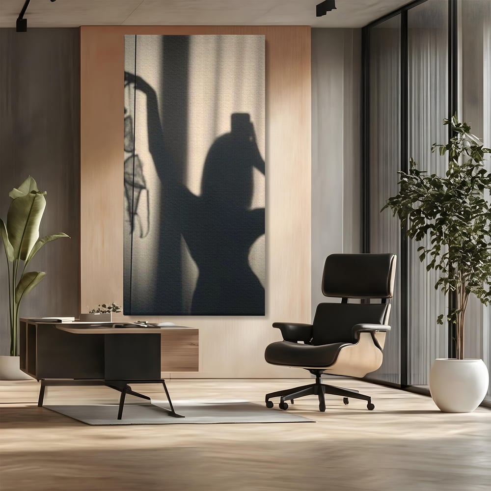 Tablou Canvas Premium, LuxCanva® P1016, Umbra Indrazneata, Silueta, Mister, Intimitate, Femeie, Senzual, Sexy, Alb, Negru, Dormitor, Living