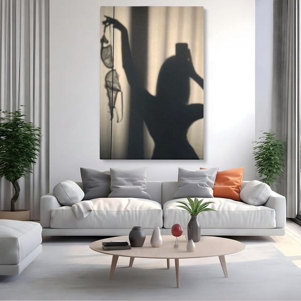 Tablou Canvas Premium, LuxCanva® P1016, Umbra Indrazneata, Silueta, Mister, Intimitate, Femeie, Senzual, Sexy, Alb, Negru, Dormitor, Living