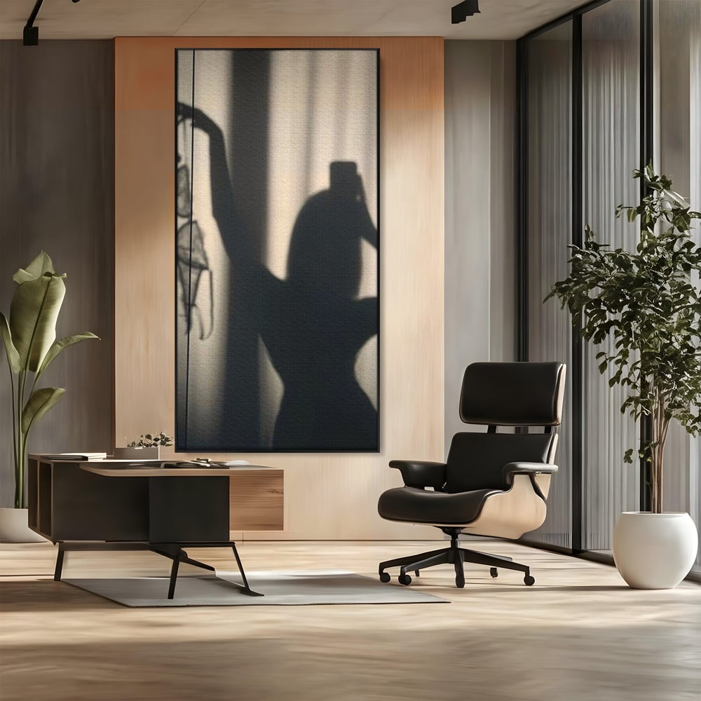 Tablou Canvas Premium, LuxCanva® P1016, Umbra Indrazneata, Silueta, Mister, Intimitate, Femeie, Senzual, Sexy, Alb, Negru, Dormitor, Living