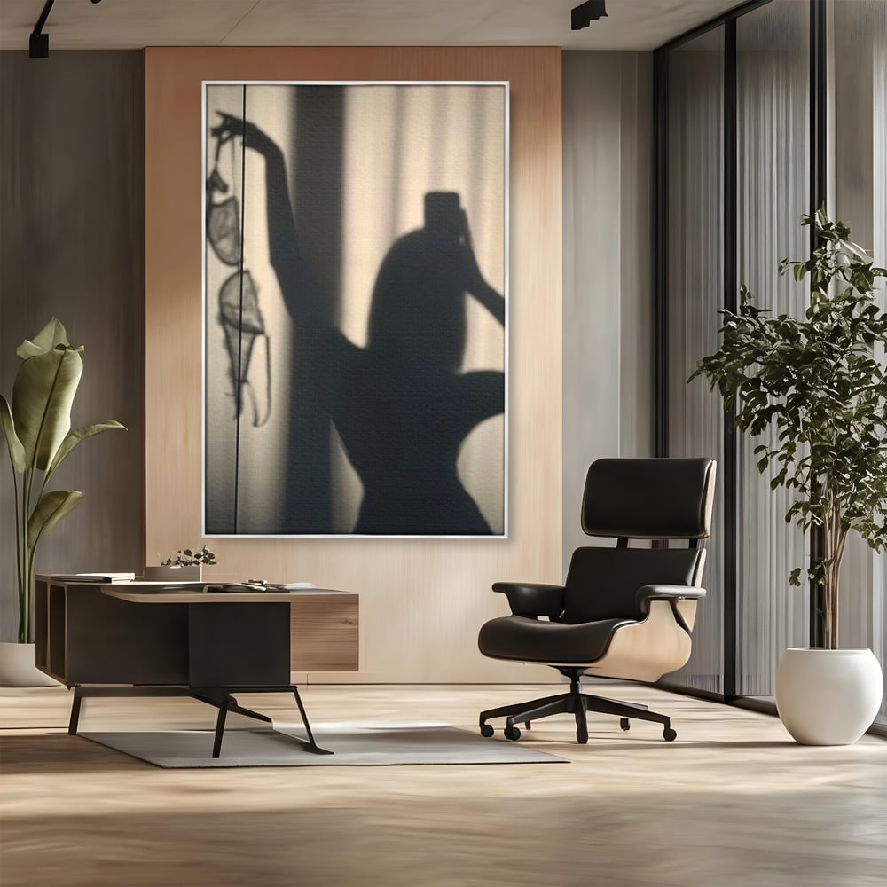 Tablou Canvas Premium, LuxCanva® P1016, Umbra Indrazneata, Silueta, Mister, Intimitate, Femeie, Senzual, Sexy, Alb, Negru, Dormitor, Living