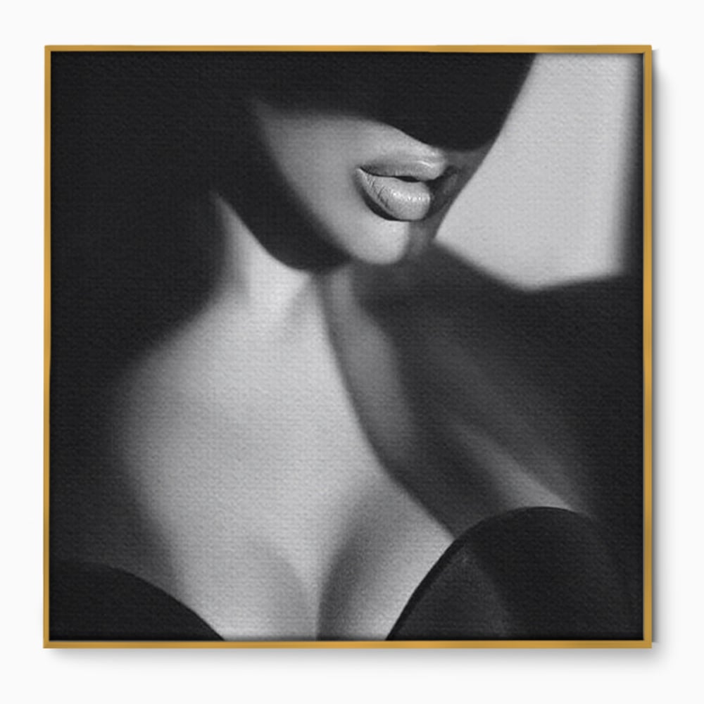 Tablou Canvas Premium, LuxCanva® P1022, Dorinte Nespuse, Sexy, Dorinta, Tentatie, Mister, Alb, Negru, Femeie, Senzualitate, Dormitor, Living