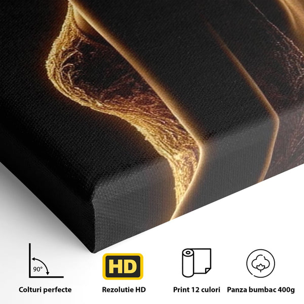 Tablou Canvas Premium, LuxCanva® P1023, Flacara Feminitatii, Silueta, Femeie, Frumusete, Rochie, Umbra, Mister, Foc, Caldura, Dormitor, Living